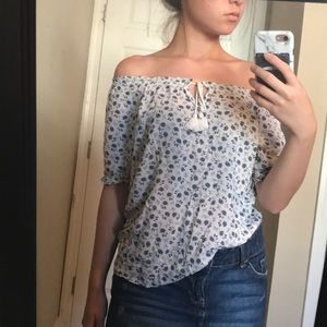 Floral off the shoulder top